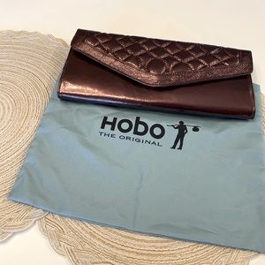 HOBO Metallic Brown Quilted Clutch/ Wristlet